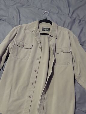 RedHead Men's Light Khaki Button-Up Shirt Jacket